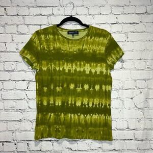 NWOT Jones New York Women's Scoop Neck, Green Tie Dye Blouse